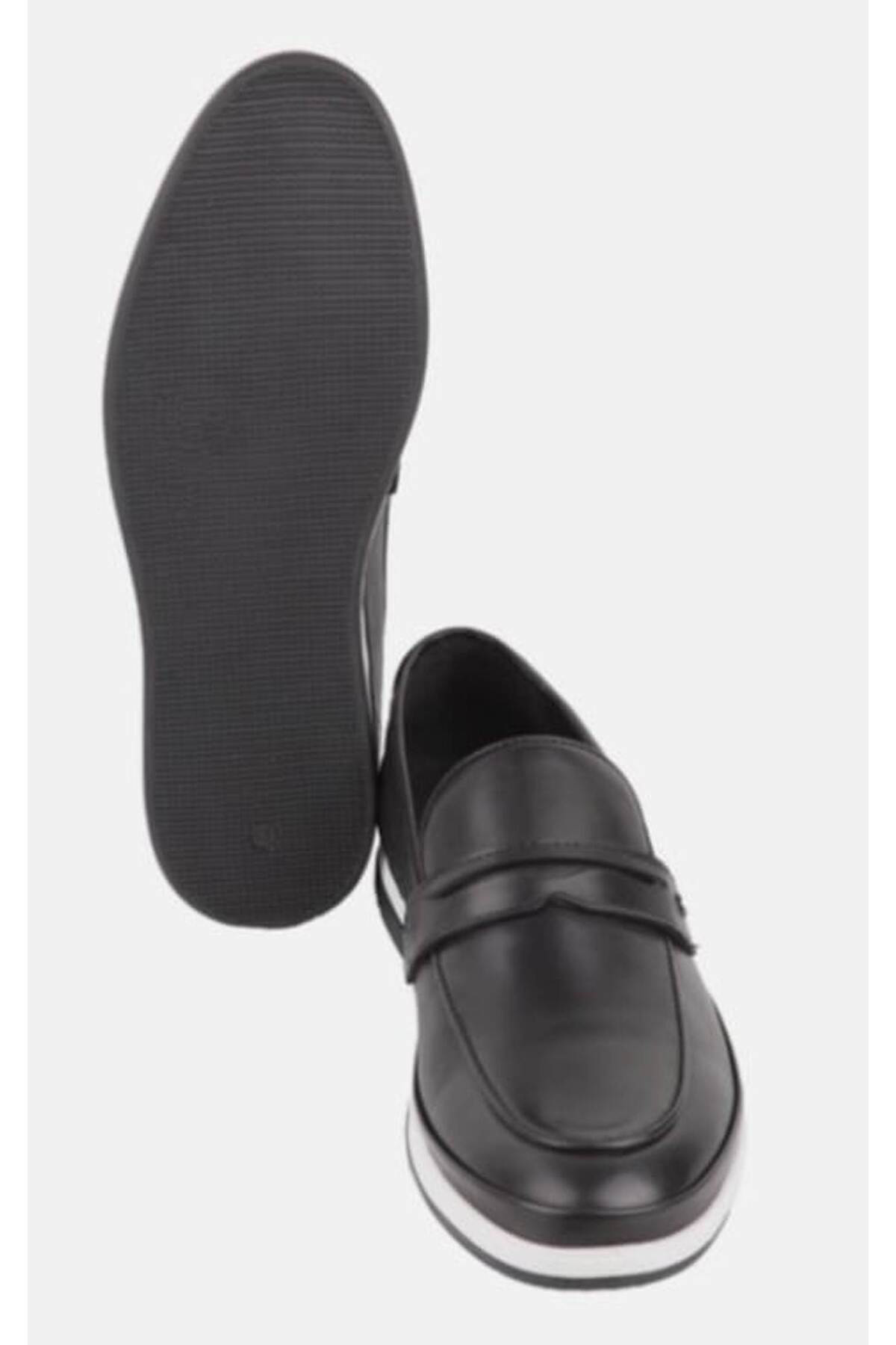 Marcomen 152-17434 Siyah Erkek Loafer Günlük Deri Ayakkabı