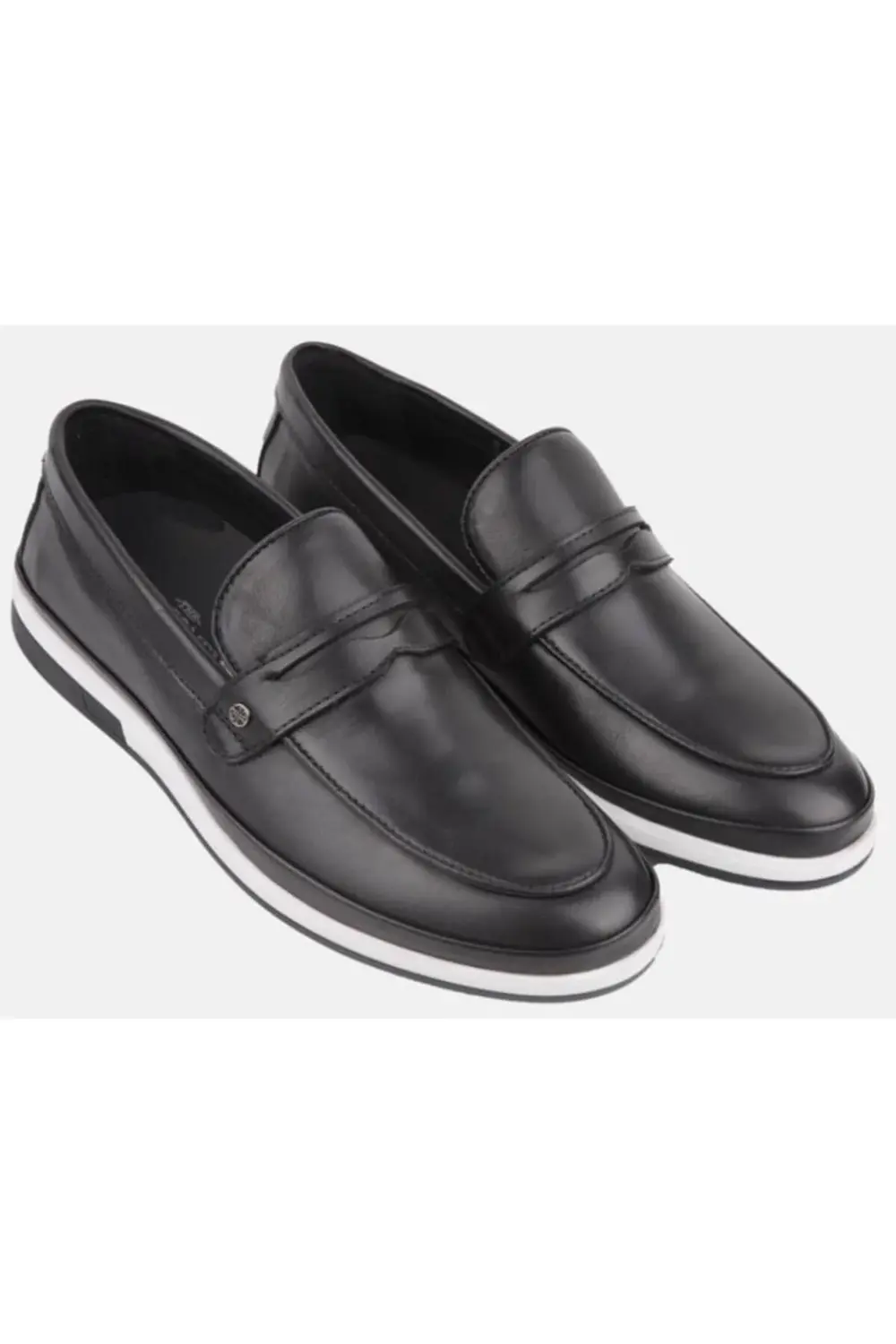 152-17434 Siyah Erkek Loafer Günlük Deri Ayakkabı