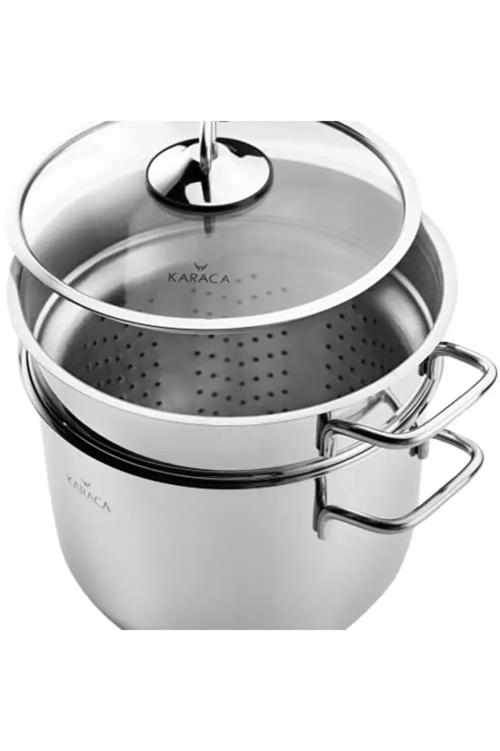 153.03.08.0370 Mutfaksever Çelik Spagetti Tenceresi 20 cm, Çelik,