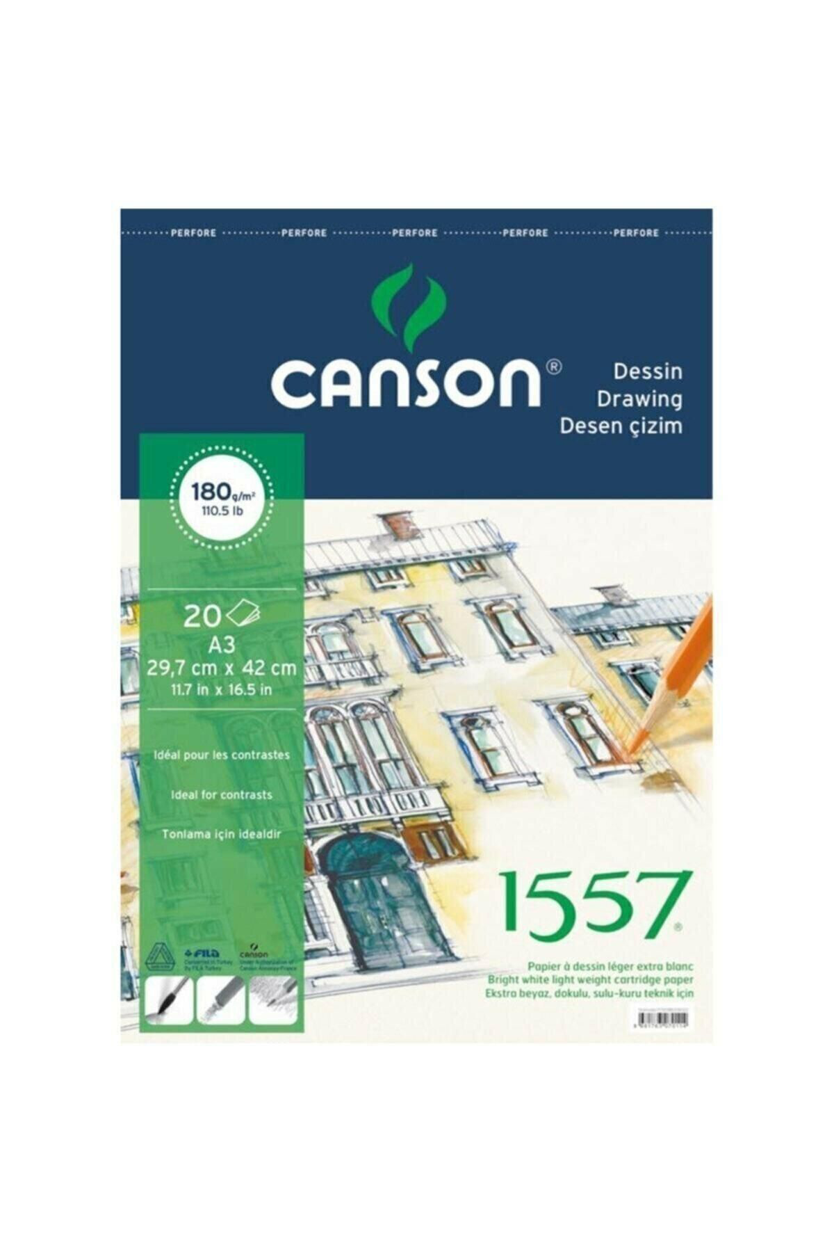 Canson 1557 Resim Ve Çizim Blok 180Gr A3 20Yp Üstten Spiralli