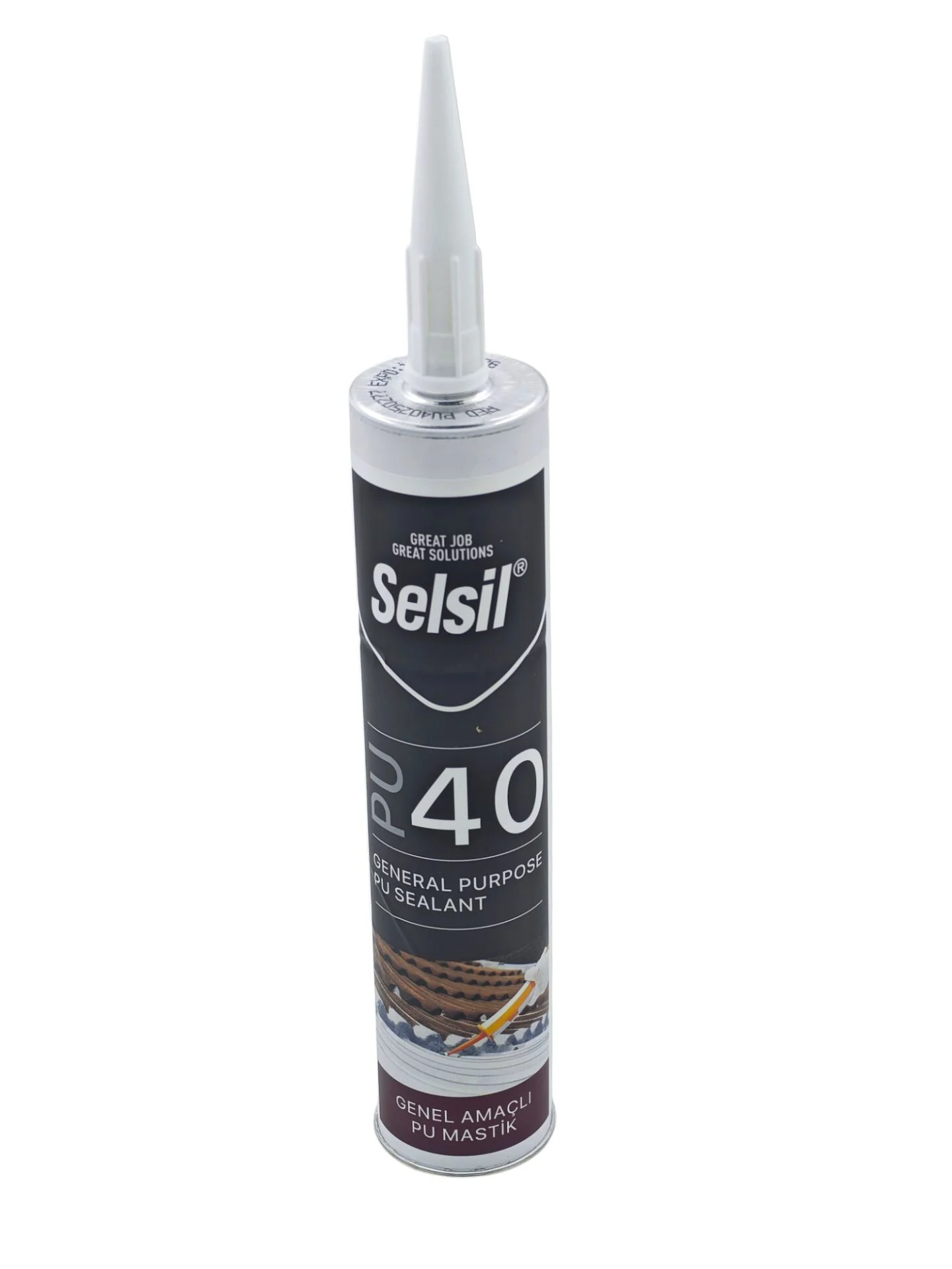 15651-1 F   Selsil PU 40 Genel Amaçlı PU Mastik 280ml - Kırmızı