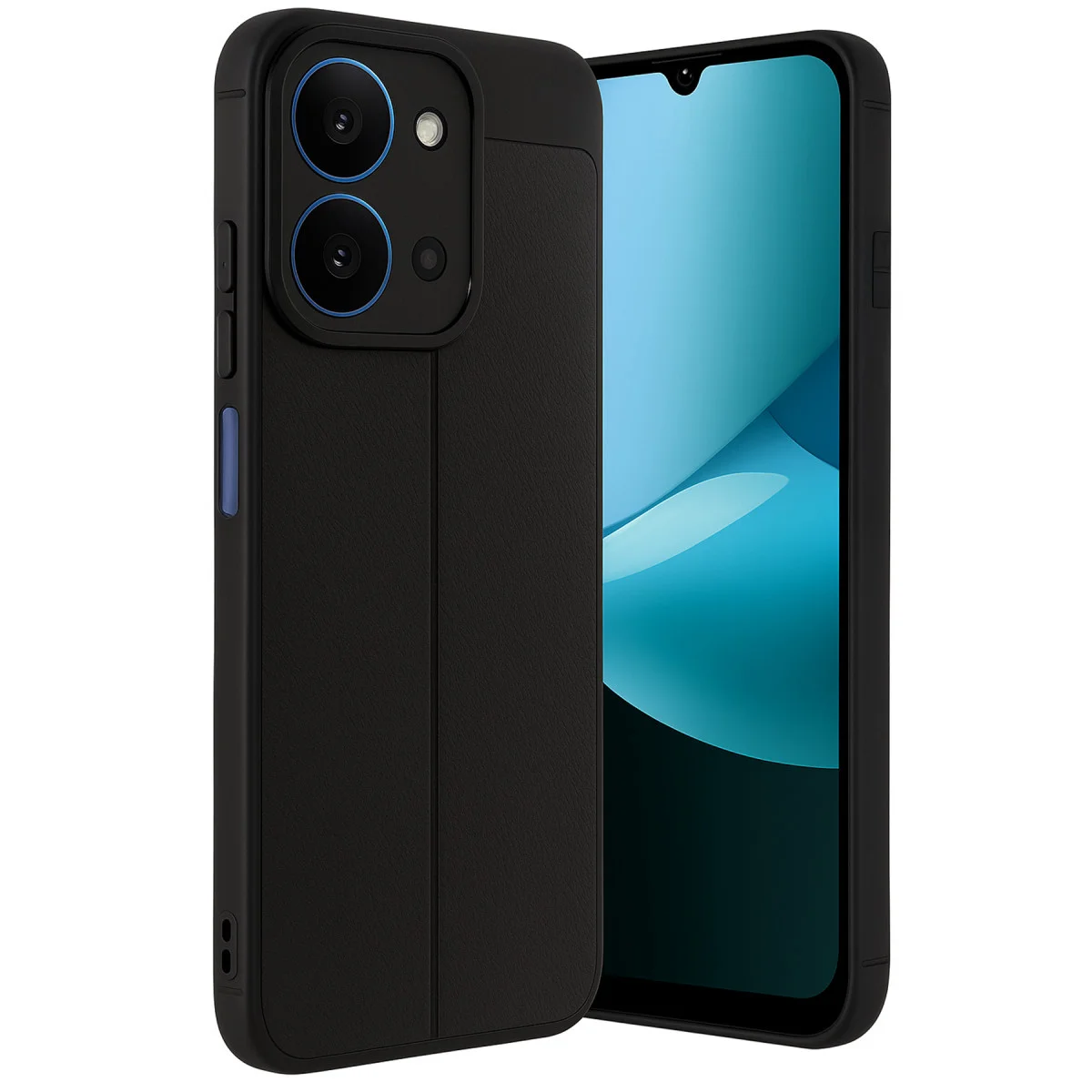 15C 4G Auto Focus Kapak - Siyah Karbon Fiber Desenli Ultra Güvenli ve Pürüzsüz Koruma