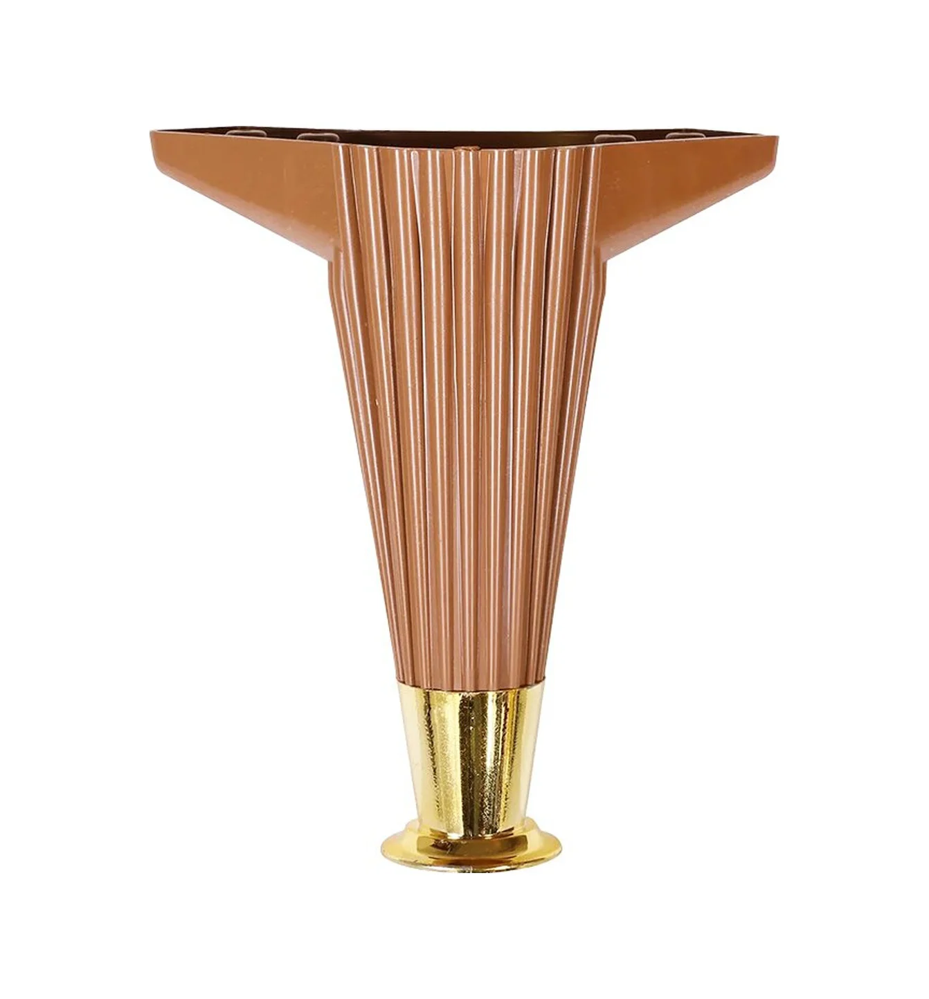 15cm - Kahverengi - Gold Uçlu Plastik Mobilya - Koltuk Ayak 5224 Diğer