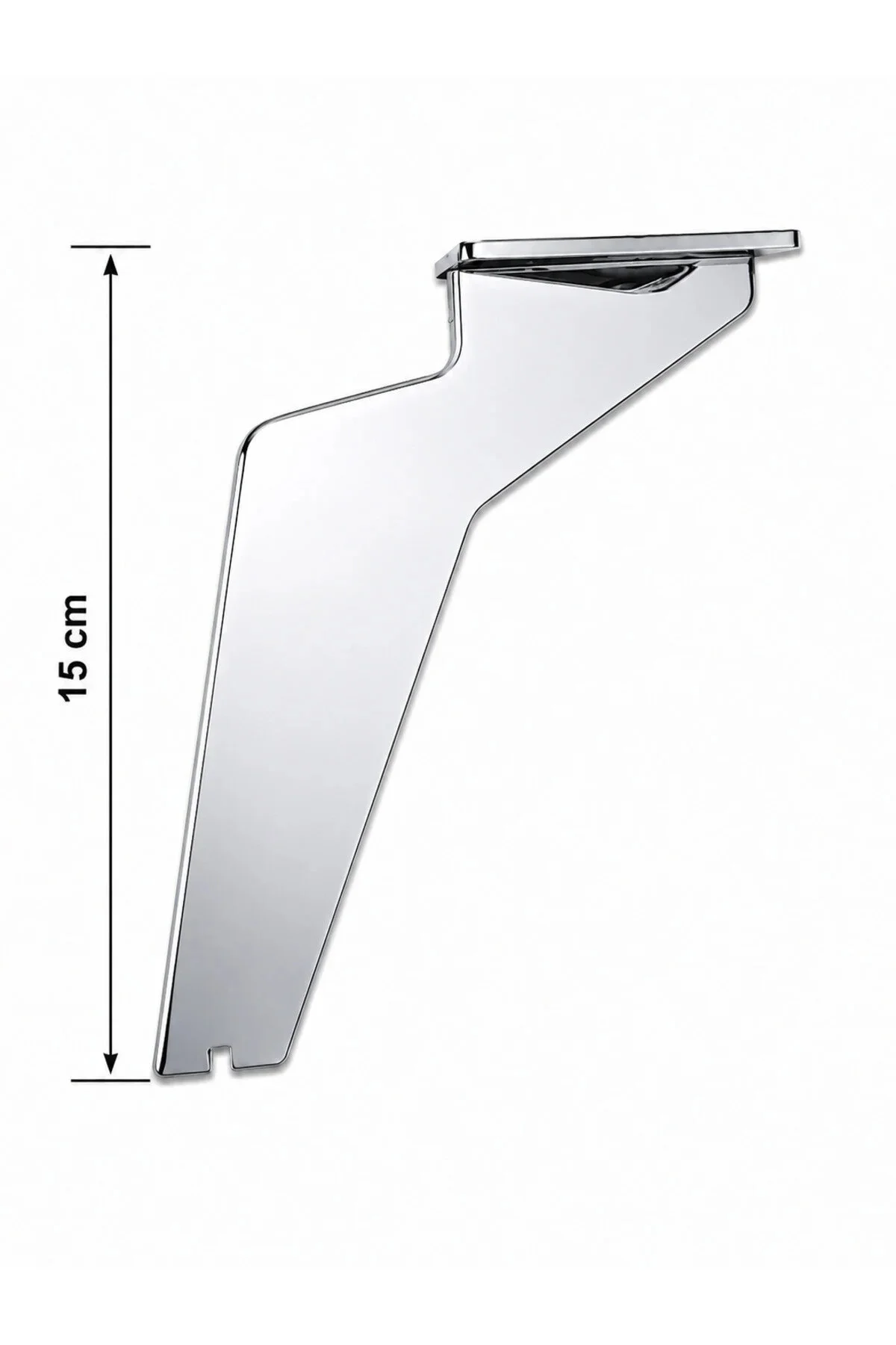 15cm Tabanca Ayak Nikel-Krom-4'lü Set-Modern Metal Ayak-TV Ünitesi Ayağı-Koltuk Ayağı-Kanepe Ayağı-Berjer Ayağı-Orta Sehpa Ayağı