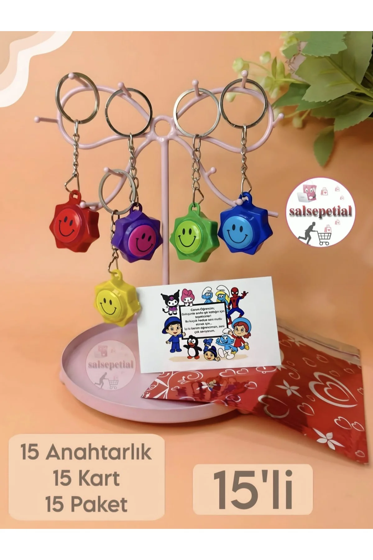 15’li Emoji Anahtarlık Hediyelik Hediye Paketli Notlu Emoji Anaht