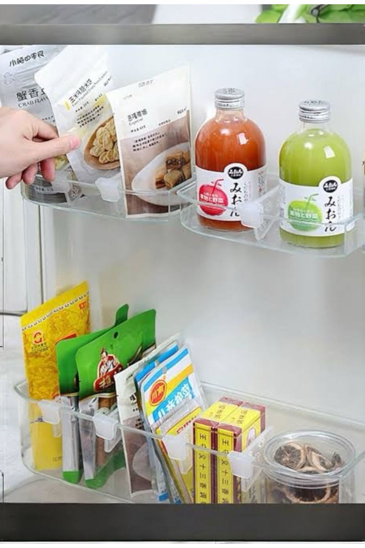 15’li Şeffaf Buzdolabı Raf Ayıracı Seti – Düzenleyici Bölme Organ