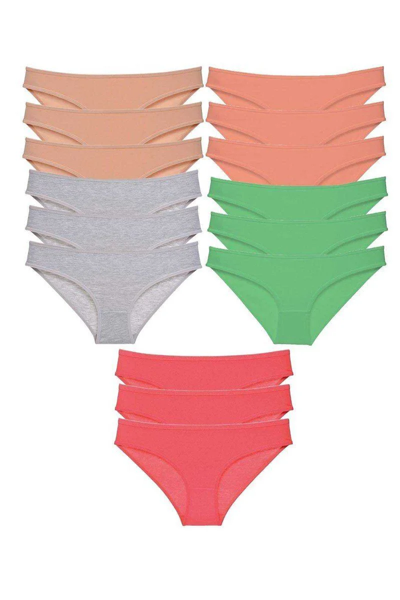 15'li Süper Eko Set Likralı Kadın Slip Külot - Pamuklu Rahat Külot Takımı Soft Renkler Fiyatı, Yorumları ve Özellikleri