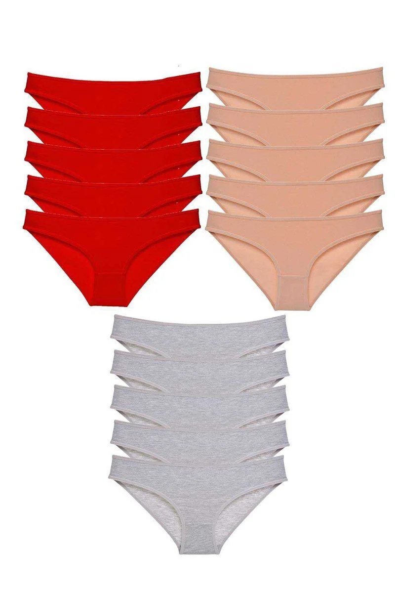 15'li Süper Eko Set Likralı Kadın Slip Külot 513 - %95 Pamuklu Rahat Günlük Külot Fiyatı, Yorumları ve Özellikleri