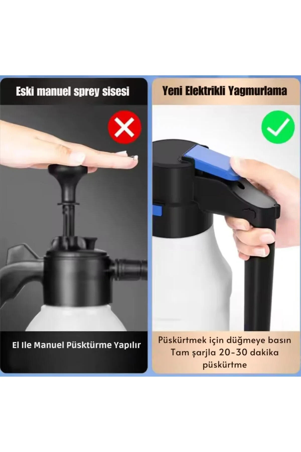 1.5Lt Yüksek Basınçlı Şarjlı Tam Otomatik Köpük Makinası Oto Yıka