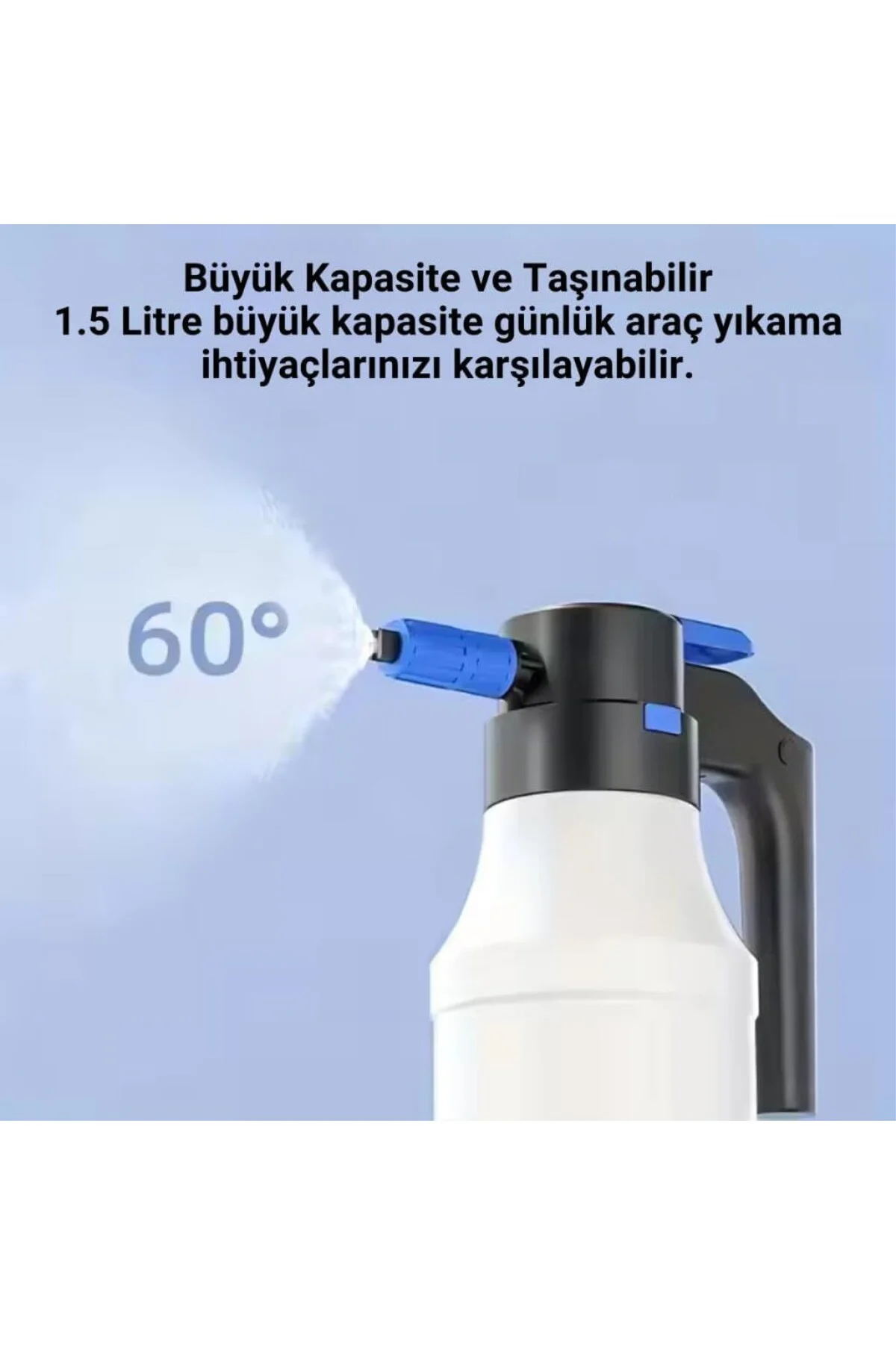 1.5Lt Yüksek Basınçlı Şarjlı Tam Otomatik Köpük Makinası Oto Yıka