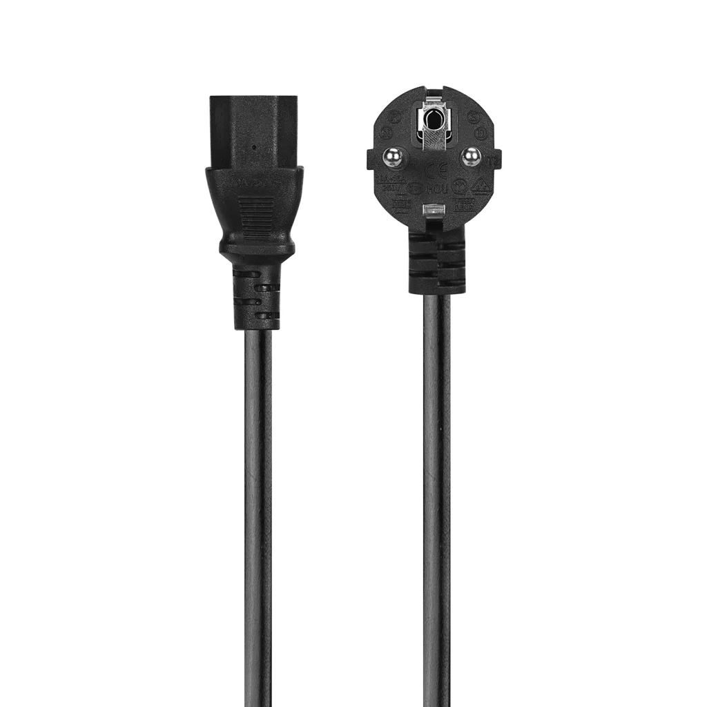 1.5m AC Güç Kablosu 3 Pin 0.75mm Siyah (C-F Tipi)