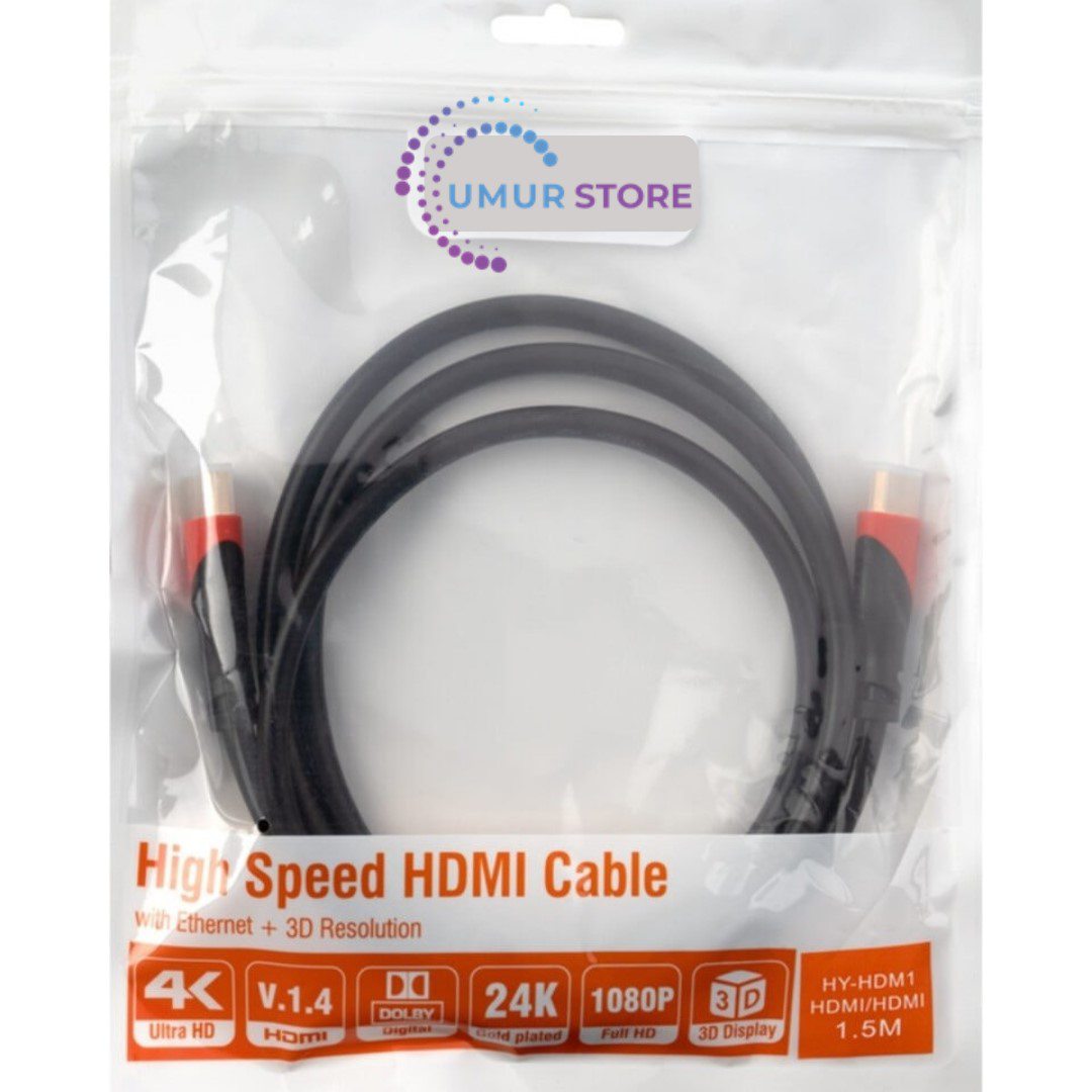 1.5m HDMI Altın Uçlu 24K 1.4 Ver. 3D Kablosu