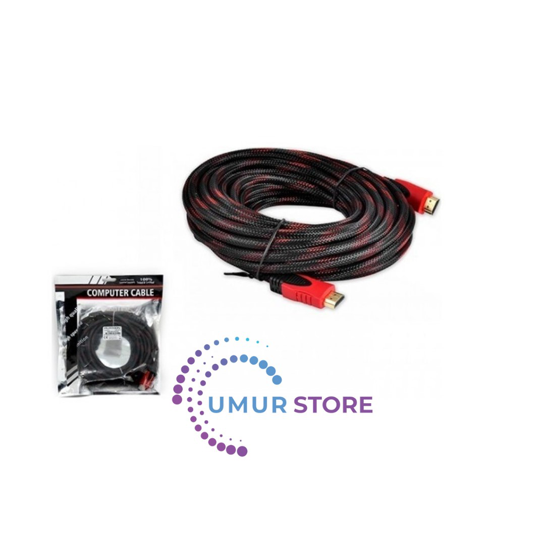 15M Metre 1080P Hasır Örgülü HDMI Kablo