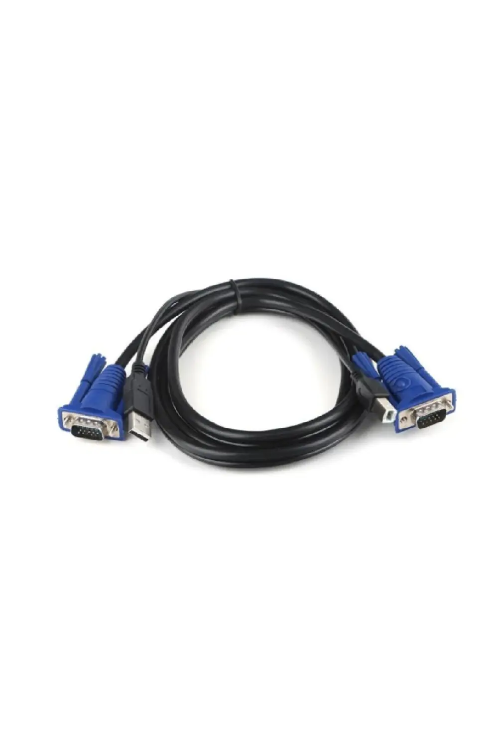 1.5m VGA Erkek–Erkek + USB + Printer KVM Switch Kablosu