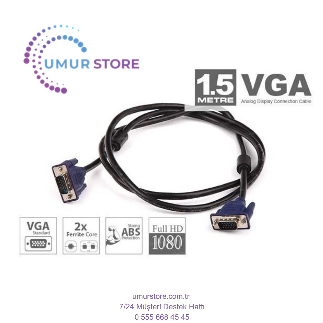 1.5metre VGA Görüntü Kablosu
