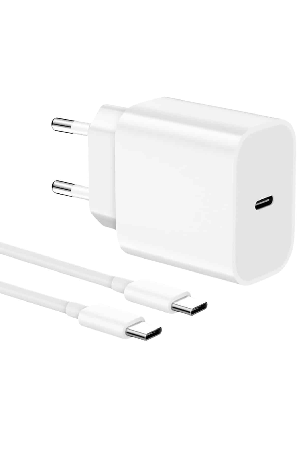 15/Pro/Pro Max 20W İOS Uyumlu Hızlı Şarj Aleti Adaptörlü Beyaz -