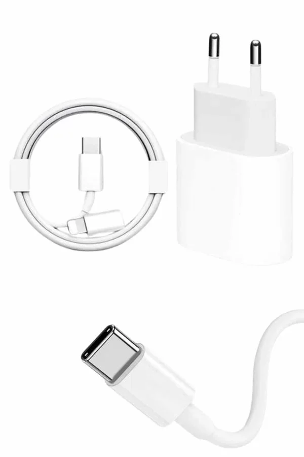 15/Pro/Pro Max 25W İOS Uyumlu Hızlı Şarj Aleti Adaptörlü Beyaz - Lisinya