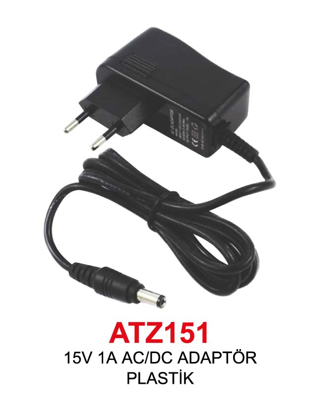 Herz 15V 1A Ac/Dc Adaptör Plastik
