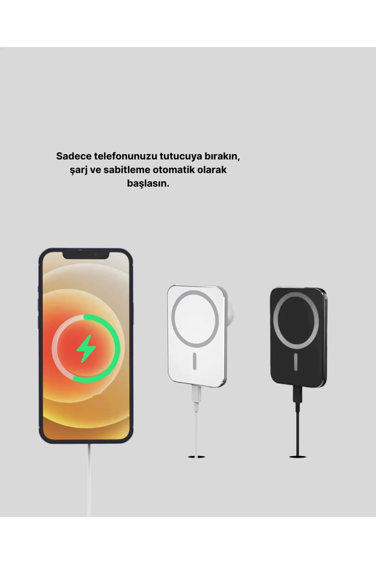 15W Araç Telefon Tutucu Kablosuz Hızlı Şarj Özellikli