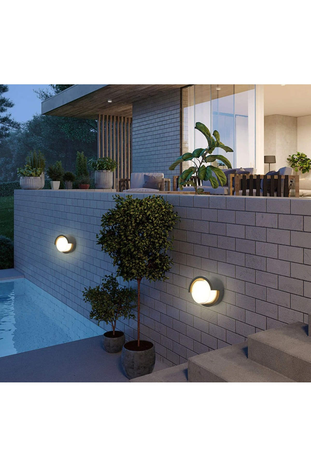 15w Bora Led Bahçe Aplik