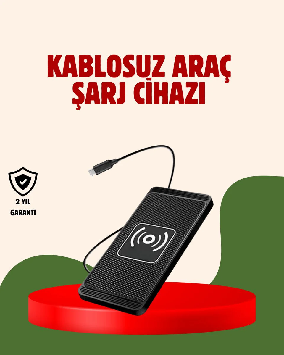 15W Hızlı Kablosuz Manyetik Araç Şarj Pedi – MagSafe Uyumlu Güvenli Tasarım