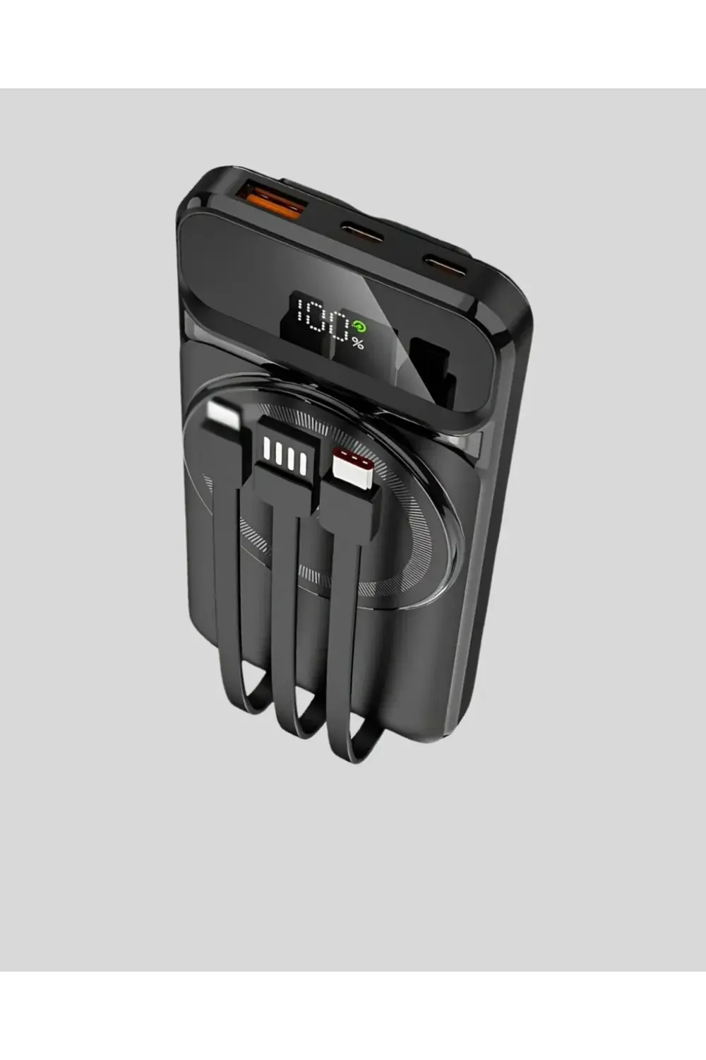 15W Kablosuz Hızlı Şarjlı 10000 mAh Powerbank – Taşınabilir, LED