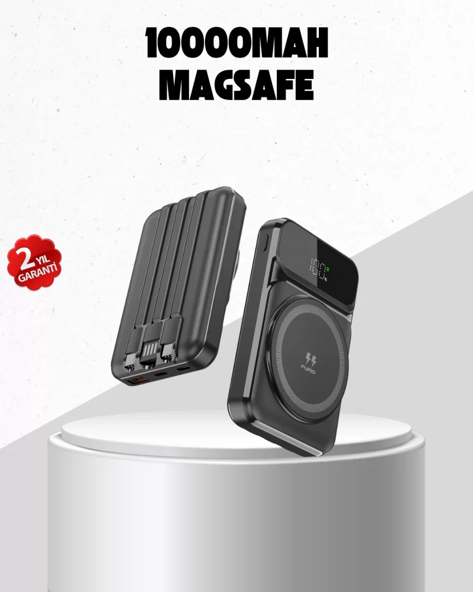 15W Kablosuz Şarj Özellikli 10000 mAh Powerbank –  Type-C Hızlı Şarj - Lisinya