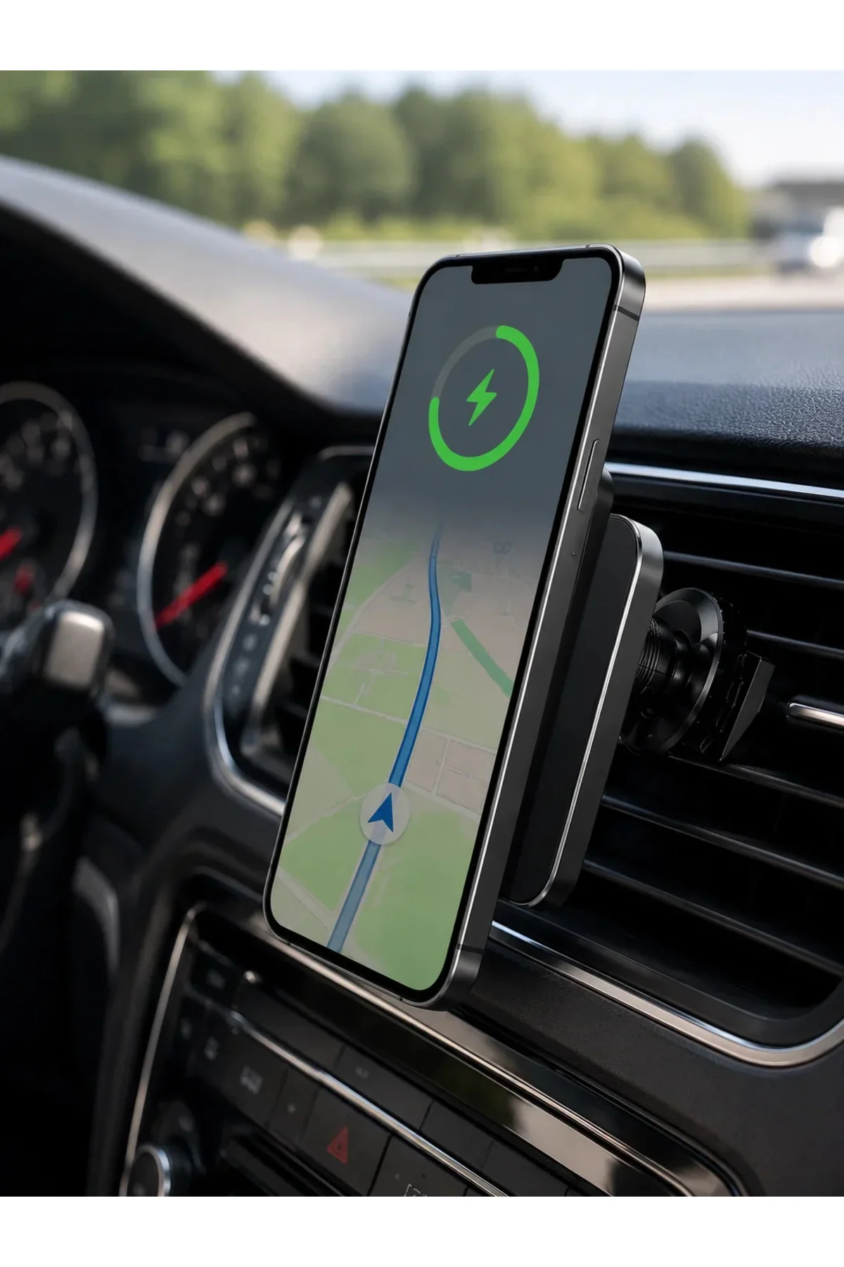 15W MagSafe Uyumlu Manyetik Araç Şarj Standı | Güçlü Mıknatıslı Telefon Tutucu 15W MagSafe Uyumlu Manyetik Araç Şarj Standı | Güçlü Mıknatıslı Telefon Tutucu