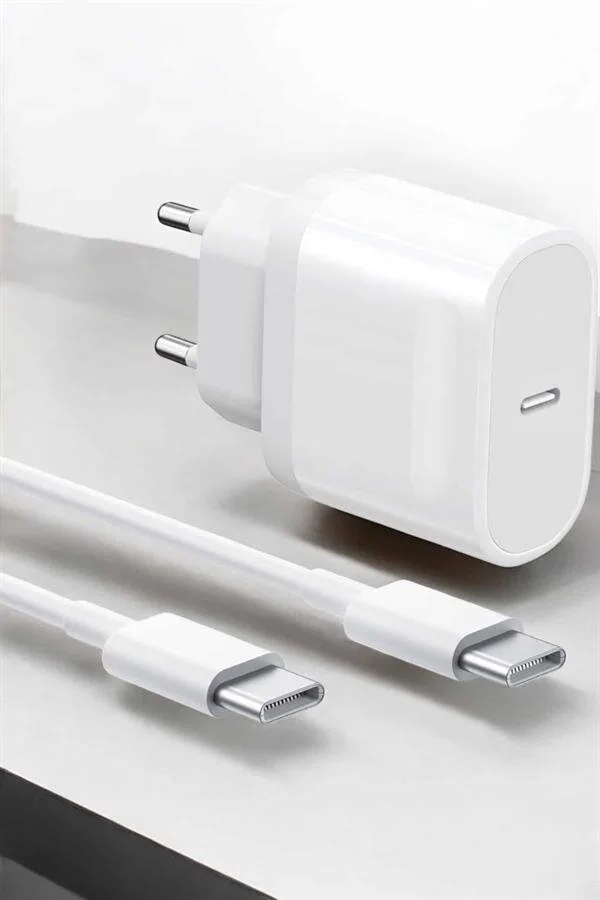 15W/15W Pro Max Uyumlu Hızlı Şarj Adaptörü ve Kablosu - iPhone 15/15 Pro Max için Güvenli Şarj