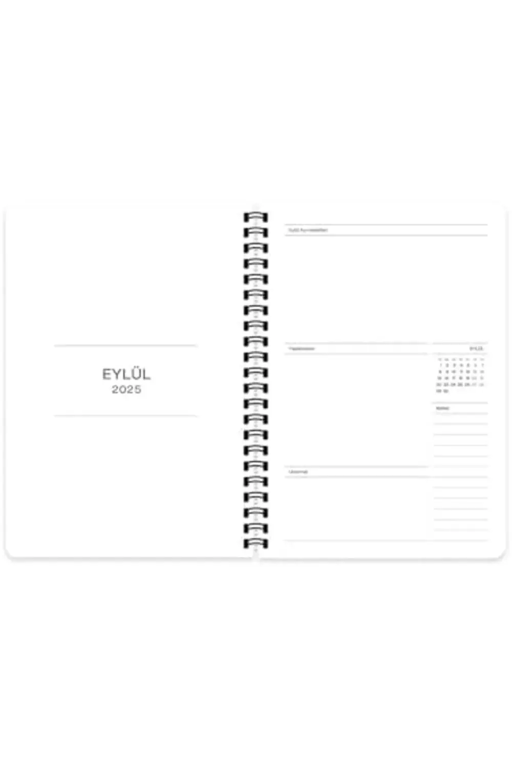 16 * 23 Spiralli Akademik Ajanda - Mavi Kalp 1178227