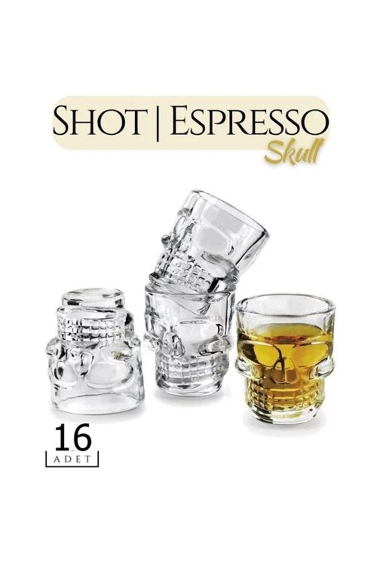 16 Adet Skill Shot Ve Espresso Bardağı 711620 Toptan Paket