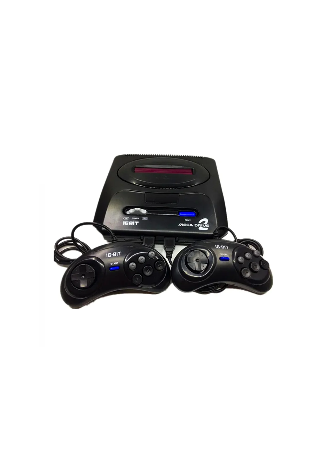 16-bit çift kollu retro oyun konsolu 48 yüklü oyunlu beyaz bluetoothsuz - Elektronik