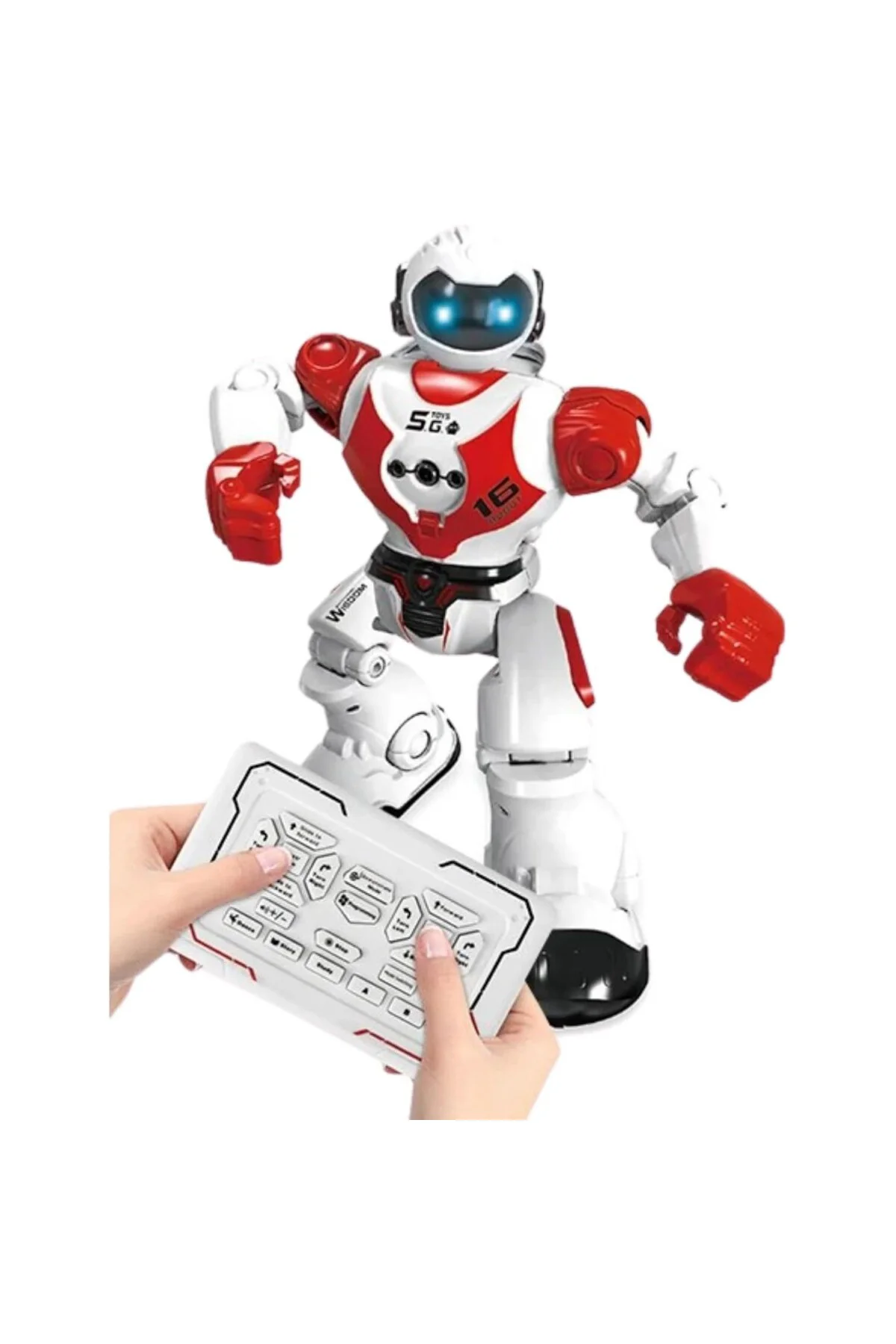 16 Fonksiyonlu Şarjlı Uzaktan Kumandalı Akıllı Robot Sesli Işıklı