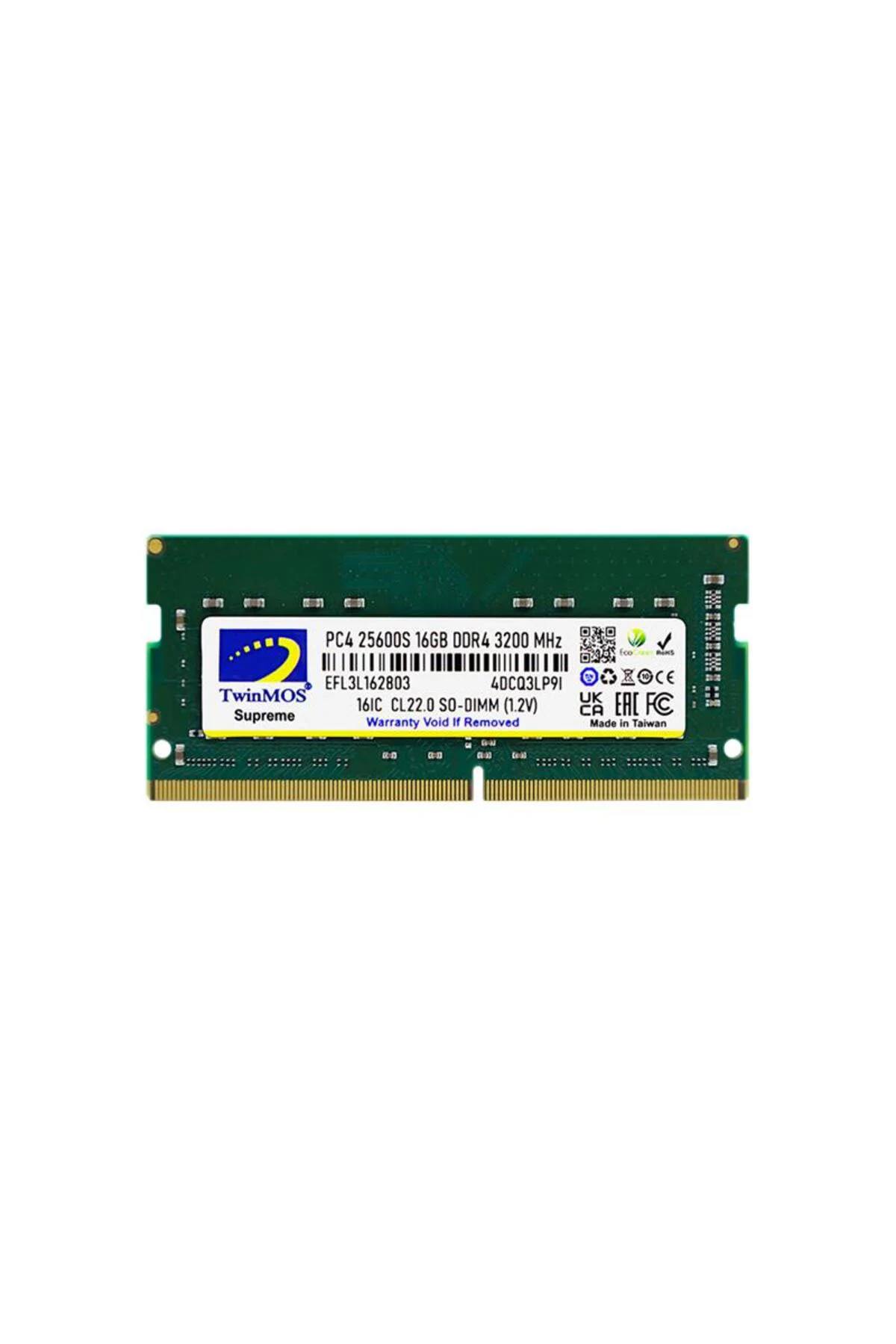 16 GB DDR4 3200MHZ TWINMOS 1.2V NB MDD416GB3200N