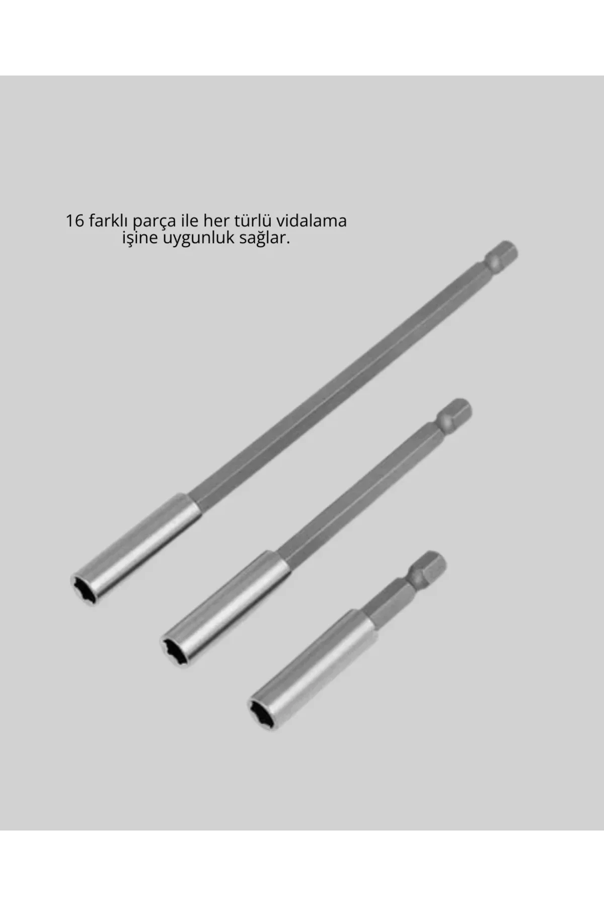 16 Parça Bits, Adaptör Ve Tornavida Ucu Seti 16 Parça Bits, Adaptör Ve Tornavida Ucu Seti