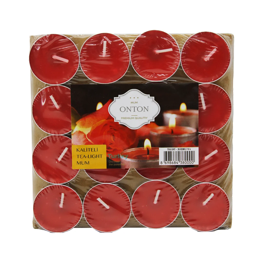 16 Parça Kırmızı Tea Light Yuvarlak Mum Fiyatı, Yorumları ve Özellikleri