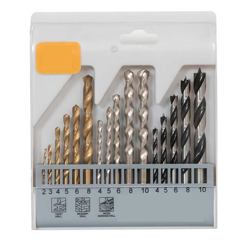 16 Parça Matkap Ucu Seti Beton Metal Ahşap Kutulu 16 Parça Matkap Ucu Seti Beton Metal Ahşap Kutulu