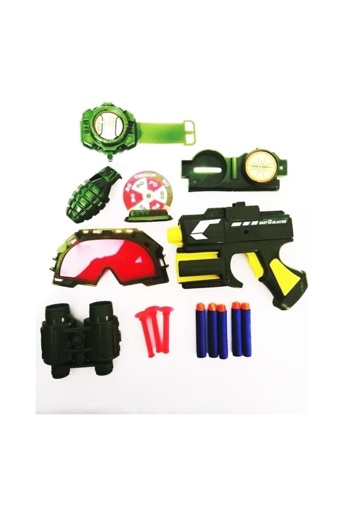 Oyuncak Store 16 Parça Sünger Mermili Tabancalı Gözlüklü Oyuncak Asker Seti Hun