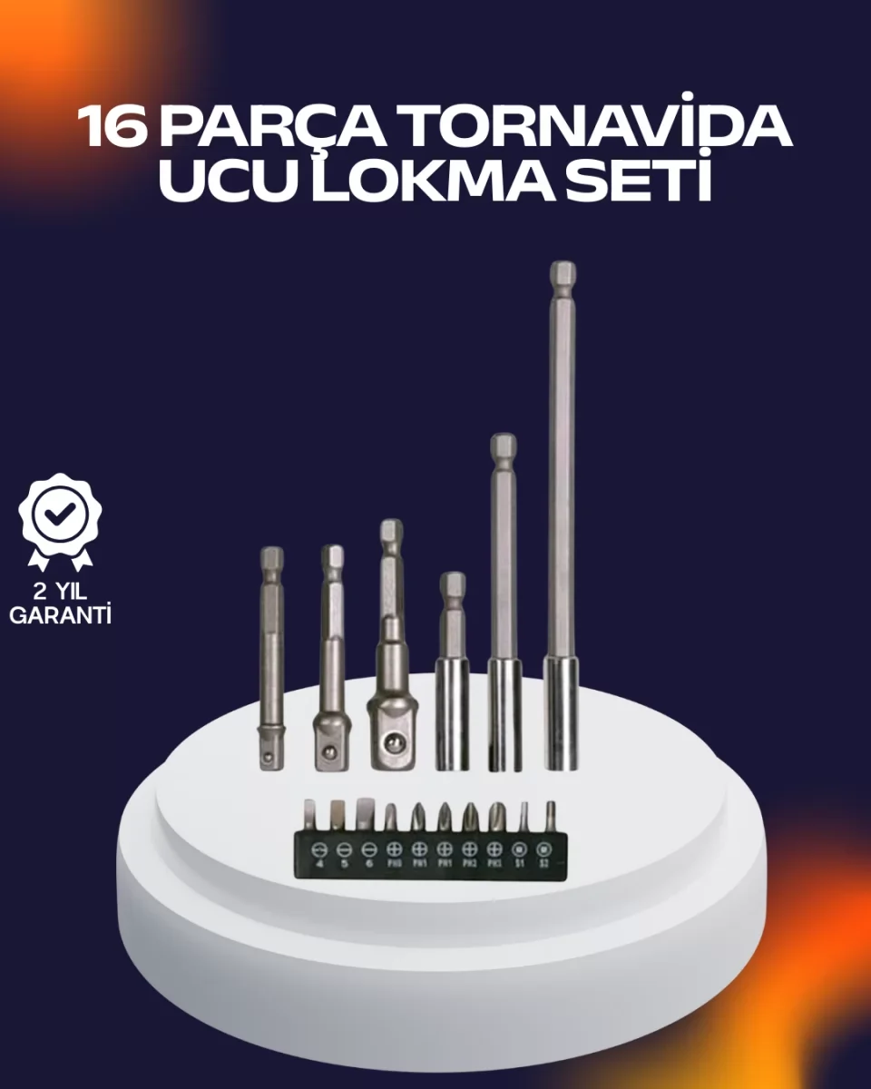 16 Parça Usta İşçilik Bits Takımı Vida Sökme Takma Set - Lisinya
