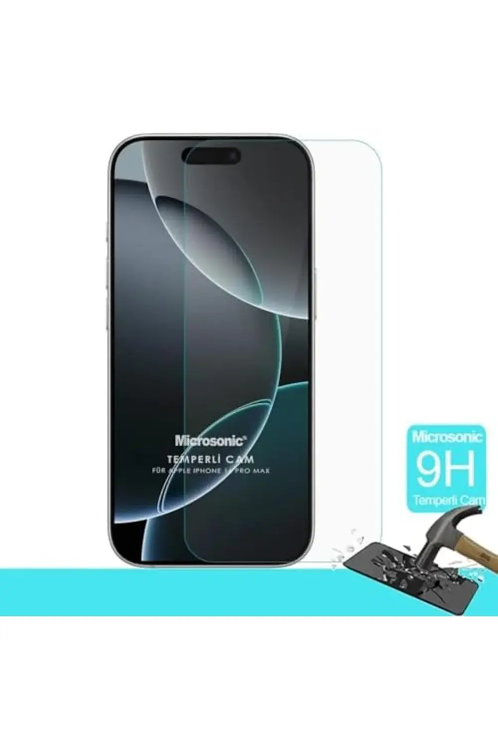 16 Pro Max Tempered Glass Cam Ekran [ 16 Pro Max ile Uyumlu Ekran