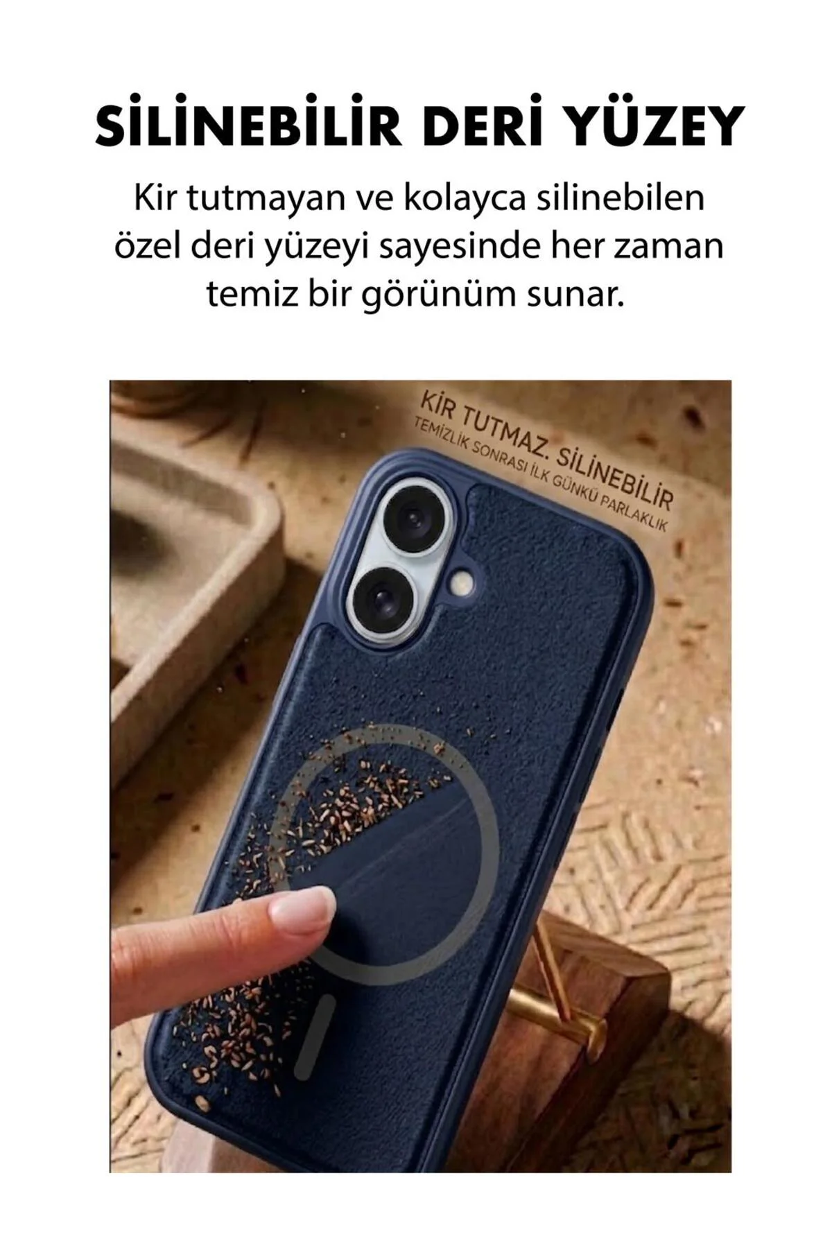 16 Uyumlu Deri Cold Magsafe Kapak Sert Ultra İnce Tam Korum Kablo