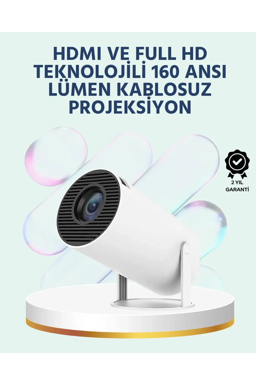 160 ANSI Lümen Parlaklığa Sahip Geniş Ekran Projeksiyon