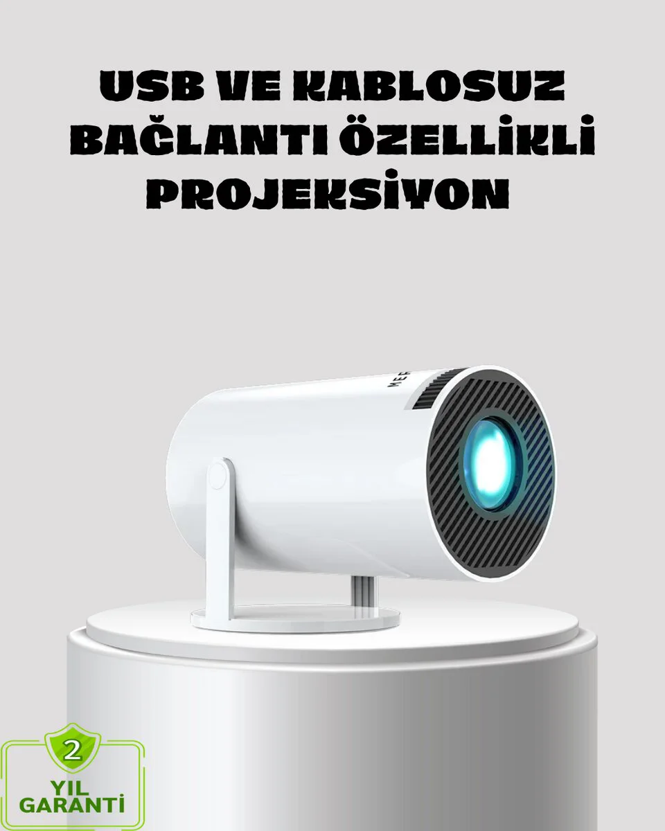160 Lümen Full HD Kablosuz Projeksiyon - Ev Sinema Deneyimi ve 130 İnc Ekranda