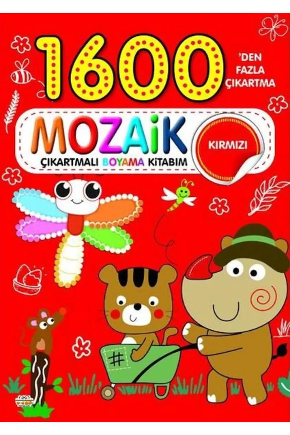 1600 Mozaik Çıkartmalı Boyama Kitabım Kırmızı