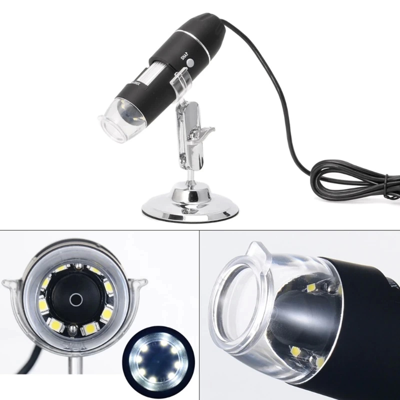 Just Cheap Store 1600X Usb Dijital Mikroskop Kamera Endoskop 8Led Büyüteç Metal St