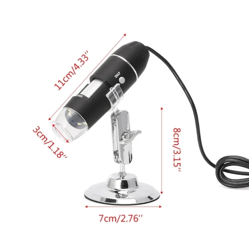 1600x Usb Dijital Mikroskop Kamera Endoskop 8led Büyüteç Metal Standı - Görsel 5