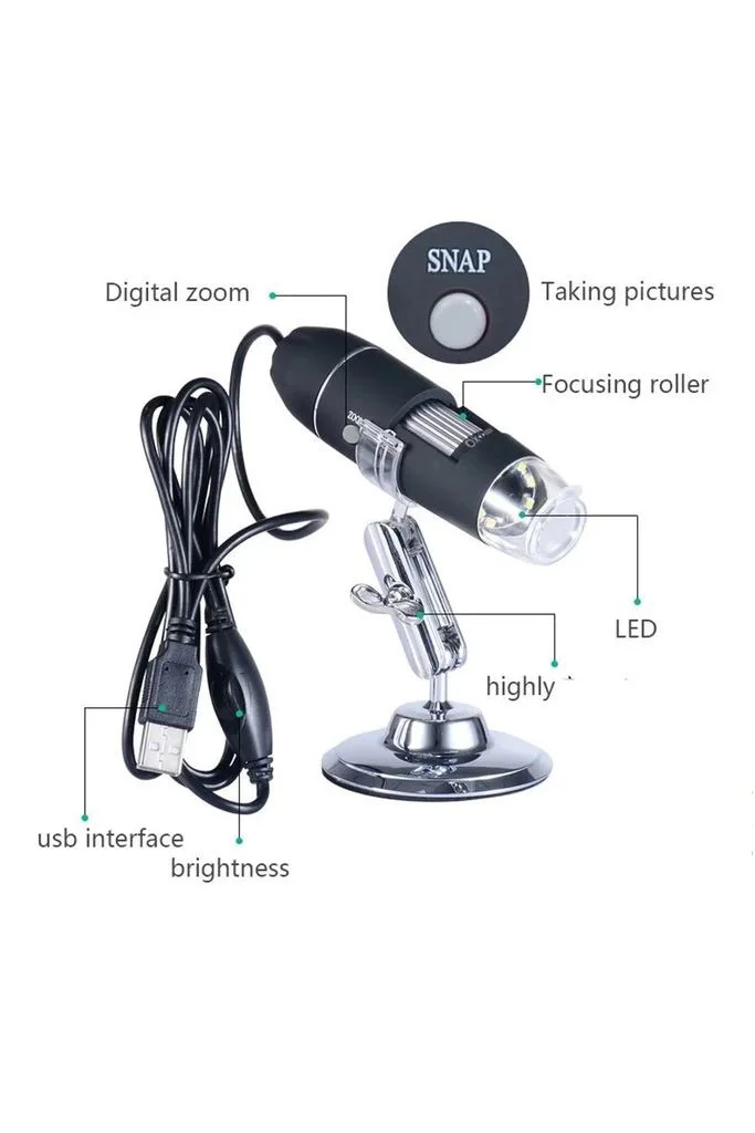 1600x USB Dijital Mikroskop - 8 LED Aydınlatmalı Metal Standlı Endoskop Fiyatı, Yorumları ve Özellikleri