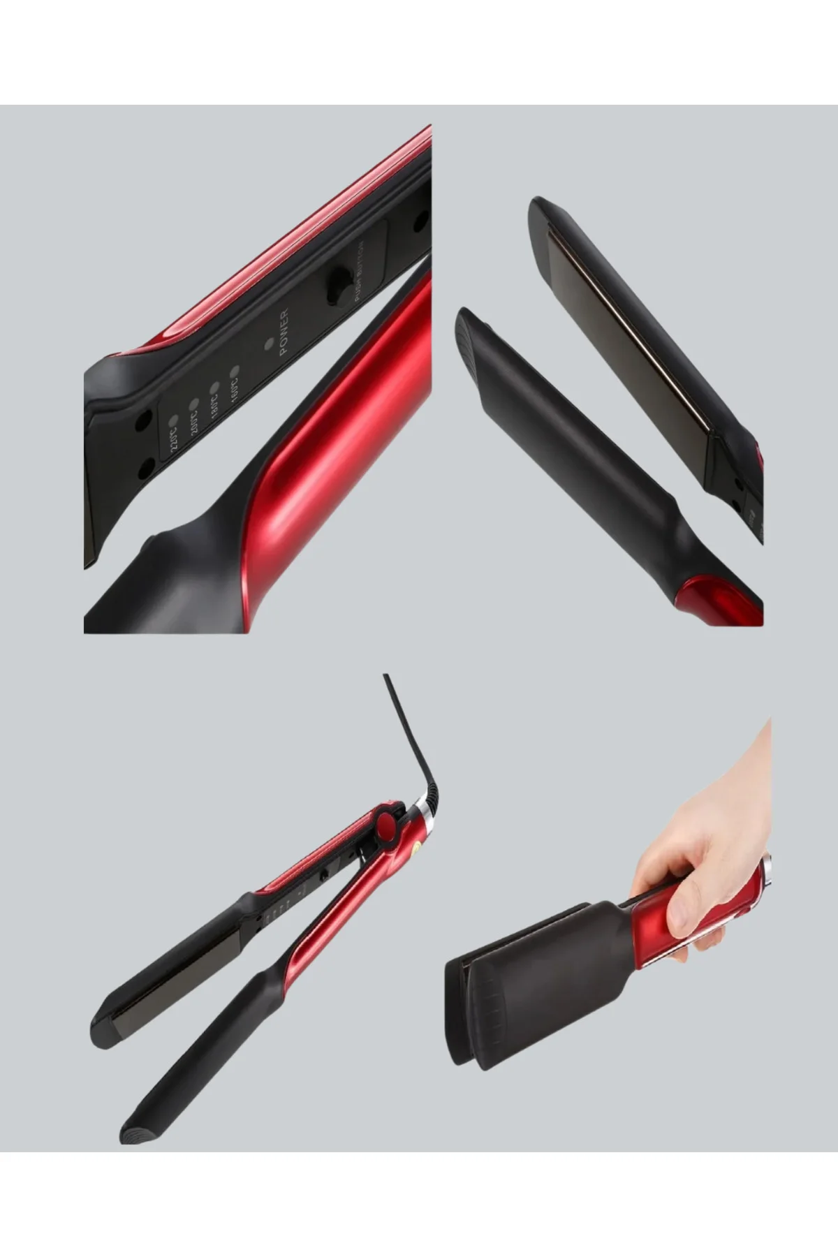 160°–220° Isı Ayarlı Saç Düzleştirici – Seyahat Tipi Hafif Model 