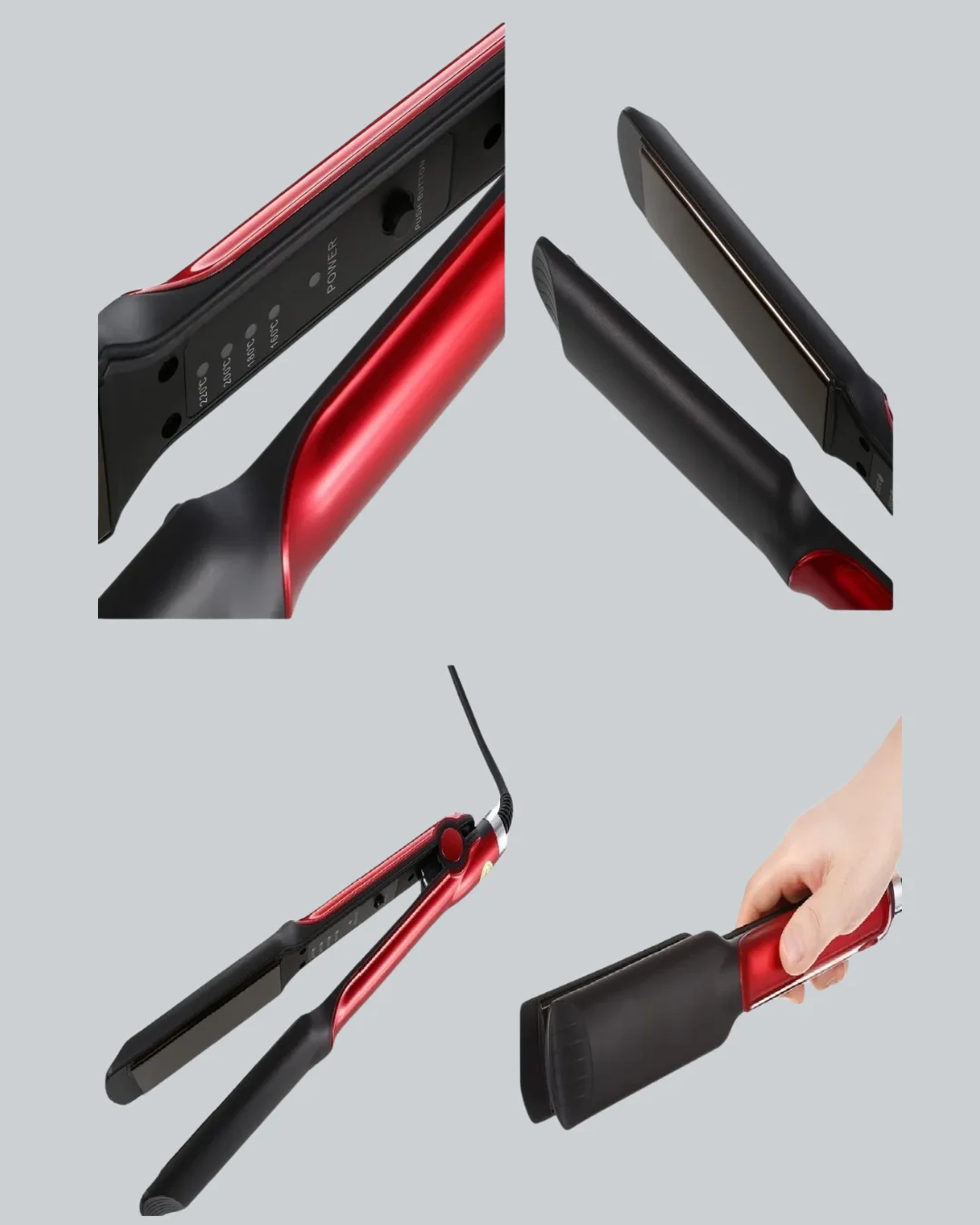 160°–220° Isı Ayarlı Saç Düzleştirici – Seyahat Tipi Hafif Model