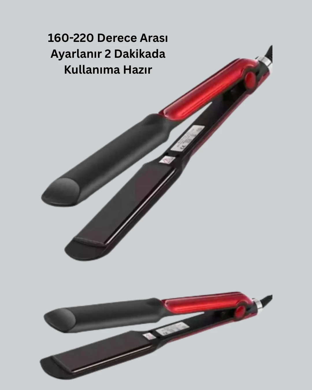 160°–220° Isı Ayarlı Saç Düzleştirici – Seyahat Tipi Hafif Model